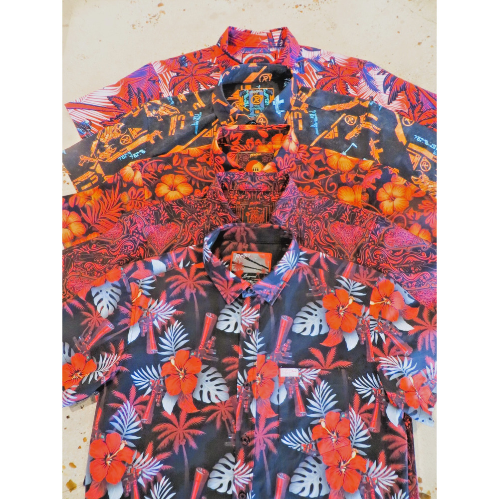 LOT of 5 RETRO RIFLE SHIRTS (M) Crown V2/Resistance/Safari/King Hearts/Suppressd